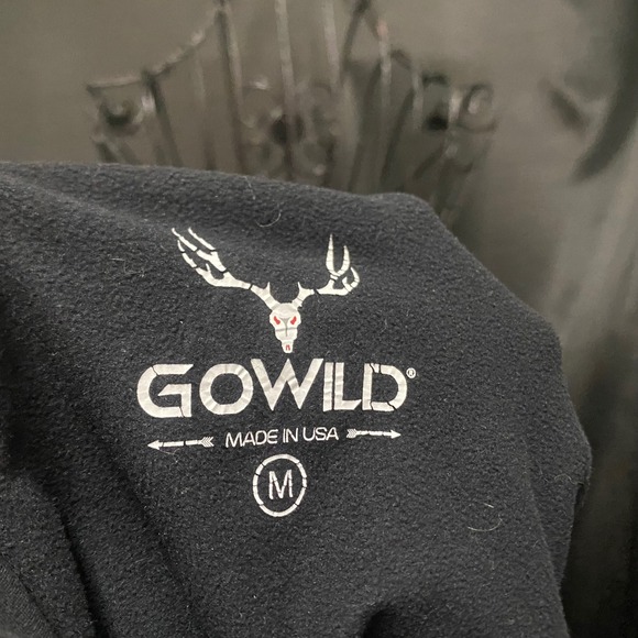 GoWild Ruger Quarter Zip Pullover‎ Jacket Mens Medium Black Long Sleeve - Picture 3 of 3